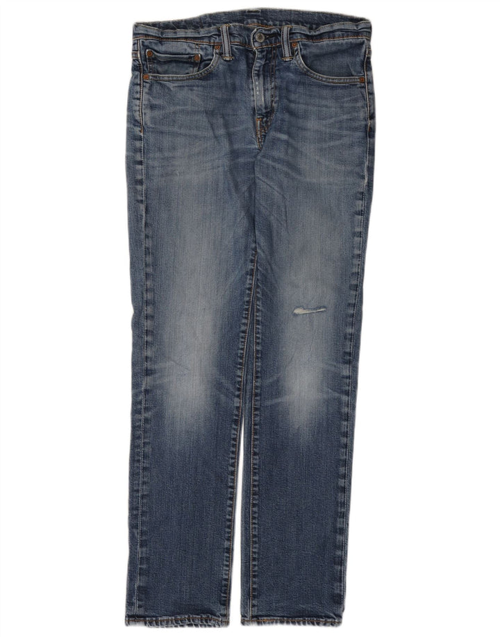 Levi's Mens 511 Distressed Slim Jeans W32 L32 Blue Cotton