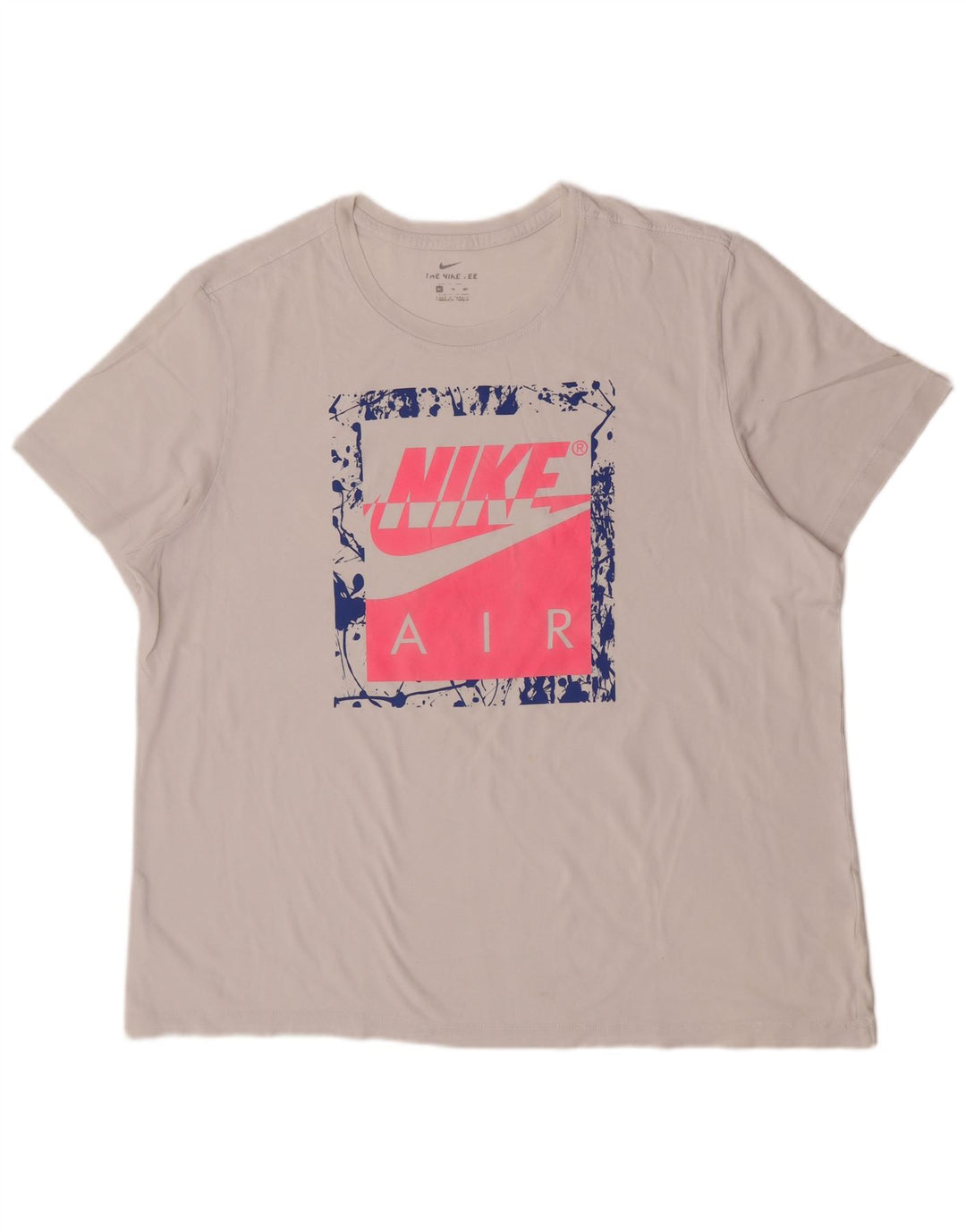 Ανδρικό γραφικό μπλουζάκι Nike 2XL λευκό βαμβακερό