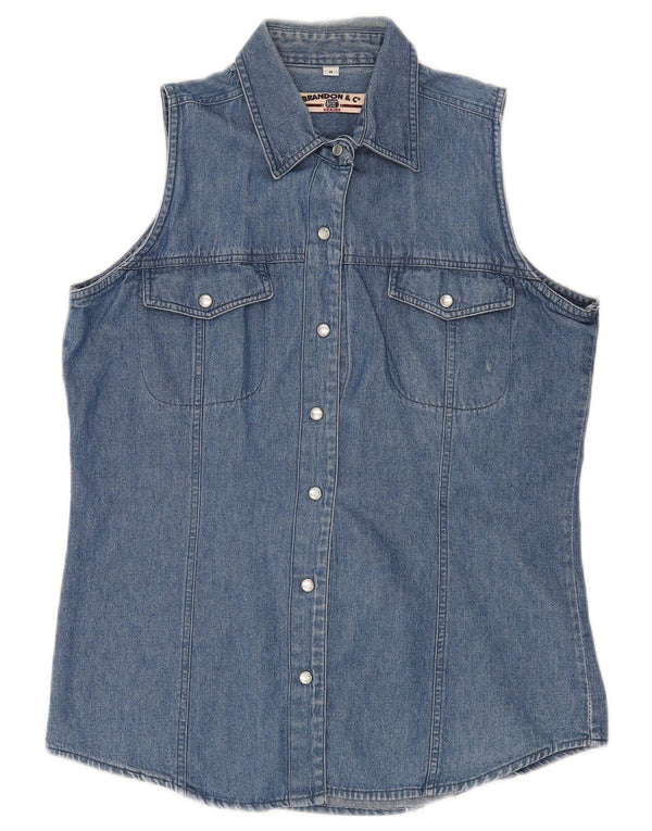 Brandon & C Γυναικείο αμάνικο τζιν πουκάμισο UK 14 Medium Blue