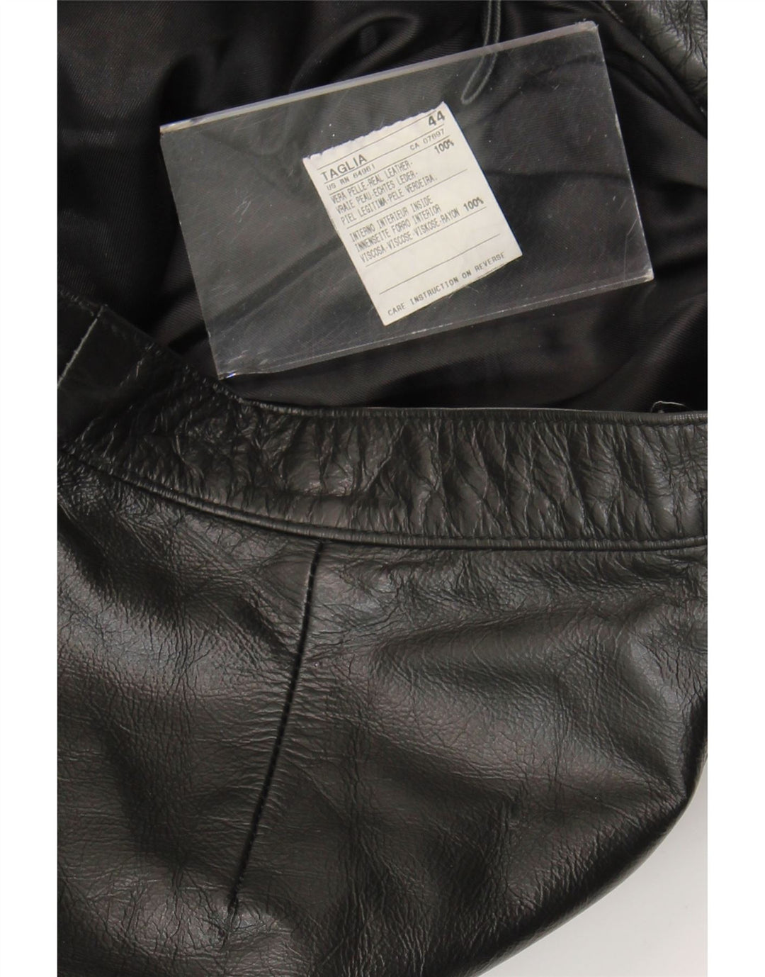 Vintage γυναικείο δερμάτινο παντελόνι IT 44 Medium W28 L30 μαύρο δέρμα