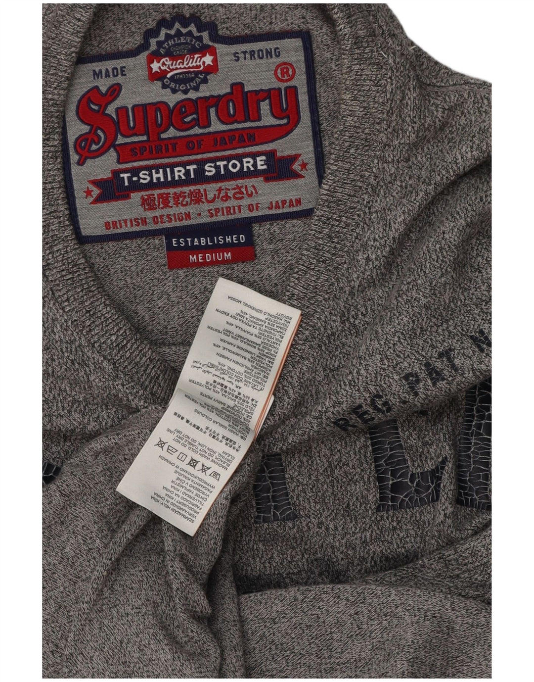 Ανδρικό γραφικό T-Shirt Superdry Top Μεσαίο γκρι βαμβακερό