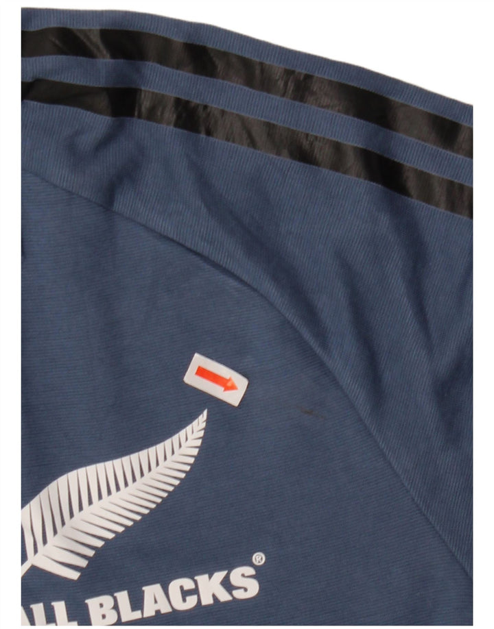 Adidas Ανδρικό All Blacks Graphic Polo πουκάμισο XL Μπλε βαμβακερό