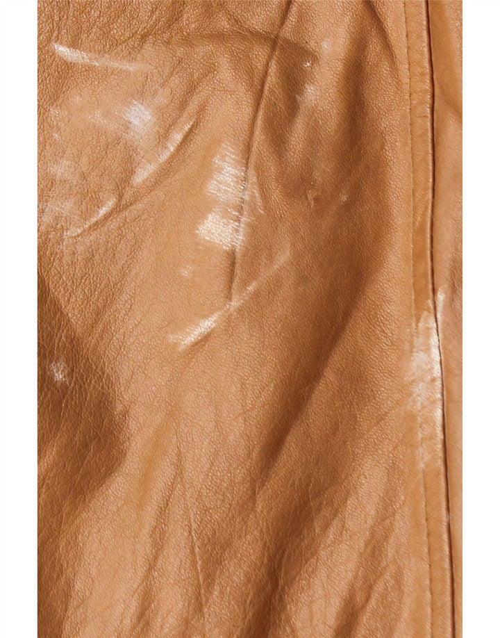 Vintage Ανδρικό Δερμάτινο Παλτό IT 50 Μεγάλο Καφέ Δέρμα