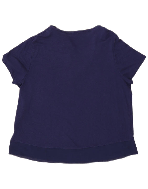 Γυναικεία μπλούζα Marks & Spencer Top UK 16 Large Navy Blue Viscose