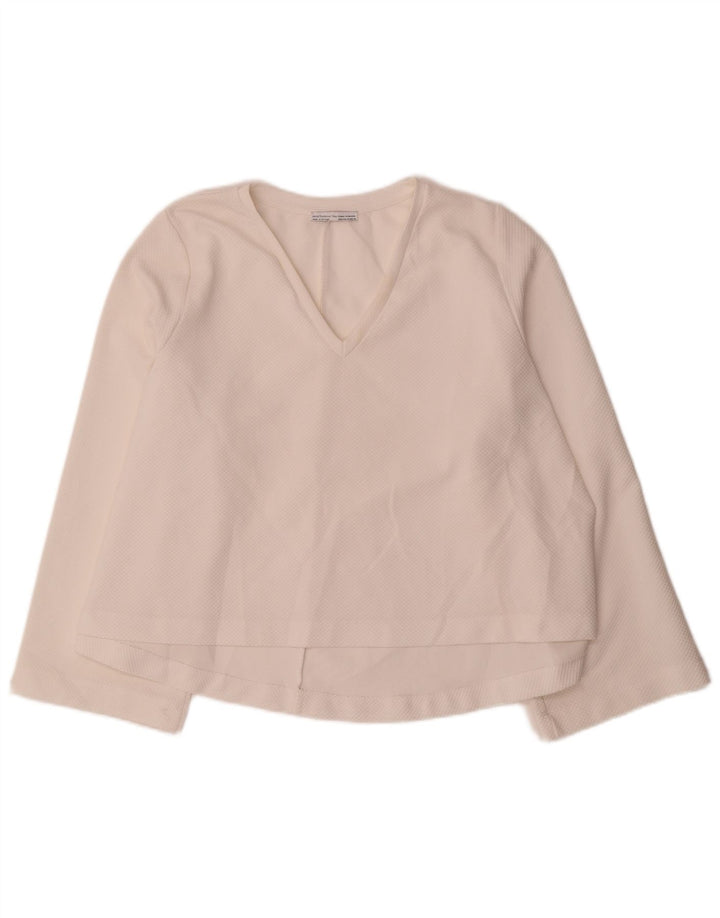 Zara Γυναικείο τοπ Trafaluc μακρυμάνικο UK 14 Medium Off White