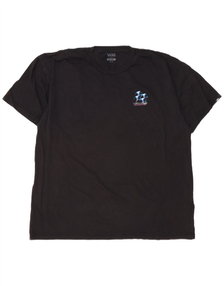 Ανδρικό VANS Classic Fit Graphic T-Shirt Top 2XL Μαύρο βαμβακερό