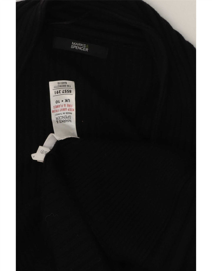 Marks & Spencer Γυναικείο Longline ανοιχτό πουλόβερ ζακέτα UK 10 Small Black