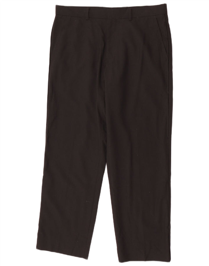 Marks & Spencer Ανδρικό ίσιο παντελόνι Chino W34 L29 Μαύρο πολυεστέρα