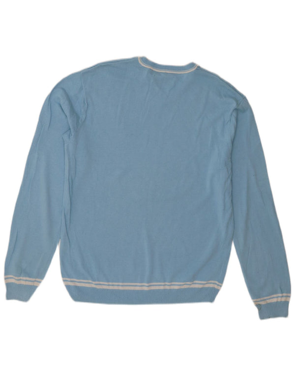 Penguin Γυναικείο πουλόβερ με λαιμόκοψη UK 16 μεγάλο μπλε βαμβακερό