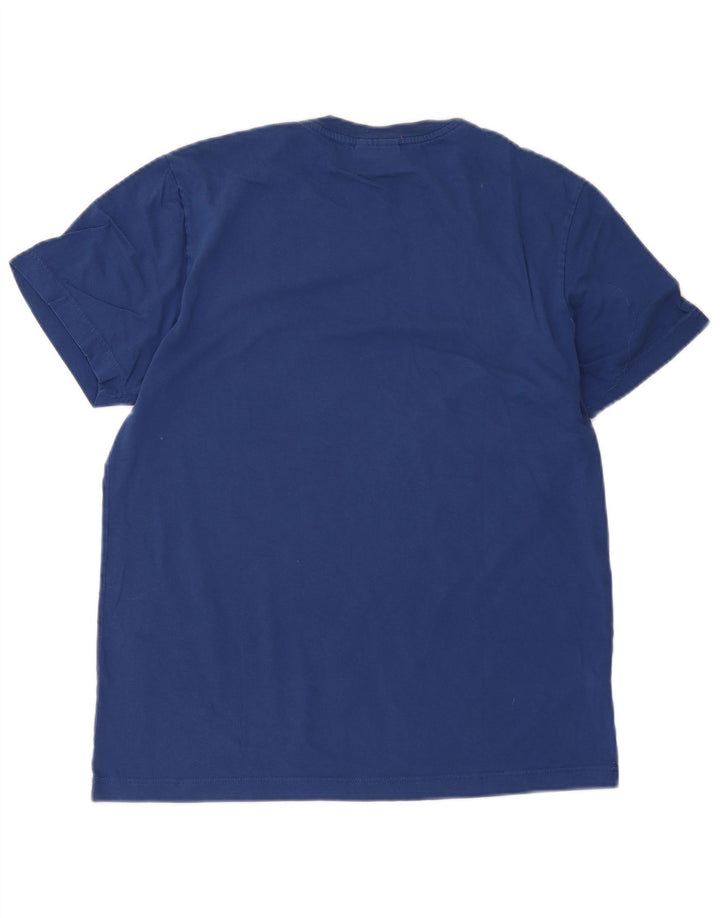 Ανδρικό γραφικό μπλουζάκι Lacoste Top size 5 Μεγάλο μπλε βαμβακερό