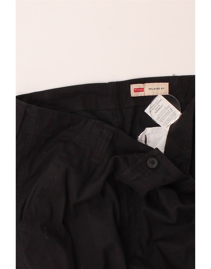 WRANGLER Mens Relaxed Fit Cargo Shorts W32 Medium Black Cotton Vintage Wrangler and Second-Hand Wrangler from Messina Hembry 