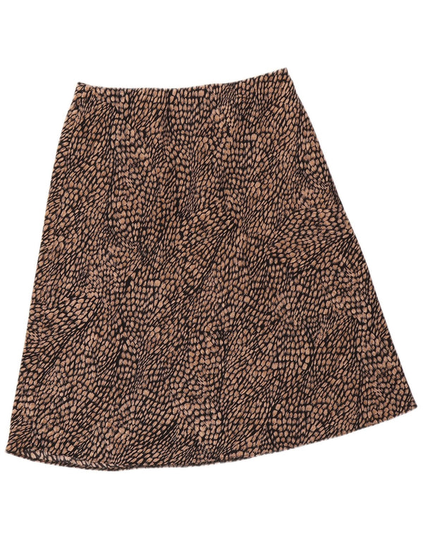 Marks & Spencer γυναικεία φούστα σε γραμμή Α UK 14 Large W32 Καφέ Animal Print