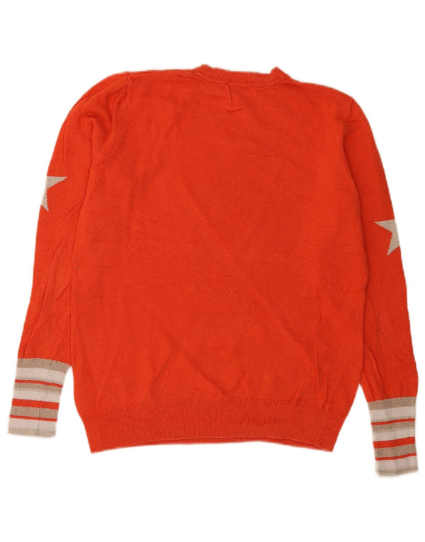 Γυναικείο πουλόβερ MINT VELVET Graphic Crew Neck Jumper UK 6 XS Πορτοκαλί ριγέ