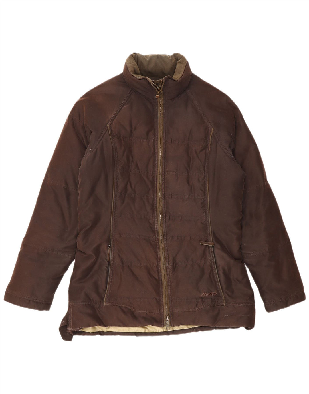 Musto γυναικείο μπουφάν με επένδυση UK 10 Small Brown Πολυεστέρας