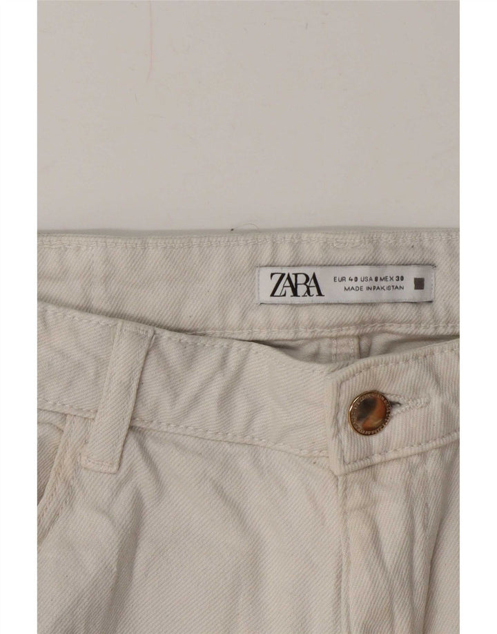 Zara Γυναικείο Straight Jeans EU 40 Medium W30 L26 Off White