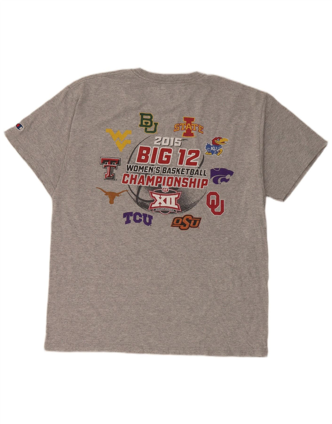 Ανδρικό γραφικό T-Shirt Champion Top Larg γκρι βαμβακερό