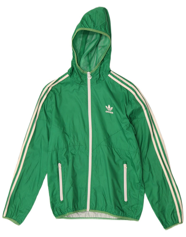 Adidas Ανδρικό μπουφάν βροχής με κουκούλα UK 36 Small Green Nylon