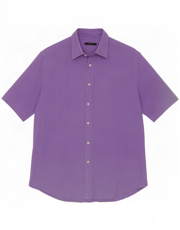 Ανδρικό κοντομάνικο πουκάμισο Ungaro 42 16 1/2 Large Purple
