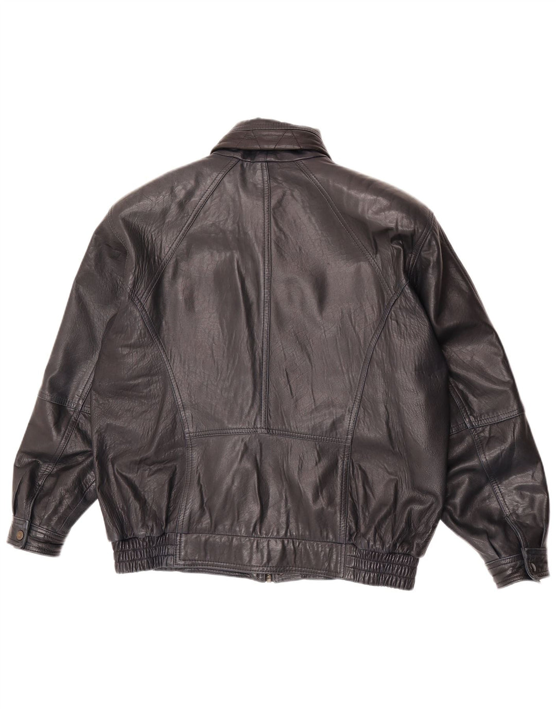 Vintage Ανδρικό Δερμάτινο Μπουφάν EU 52 XL Navy Blue Leather