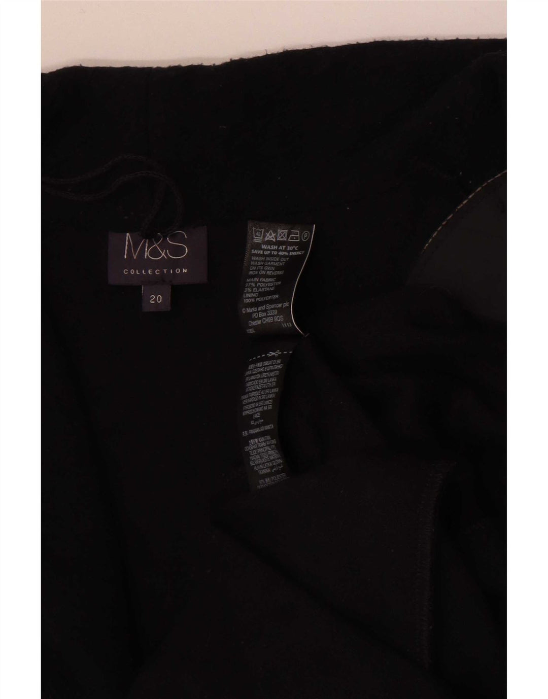 Marks & Spencer Γυναικείο Open Blazer Jacket UK 20 2XL Μαύρο Πολυεστέρας