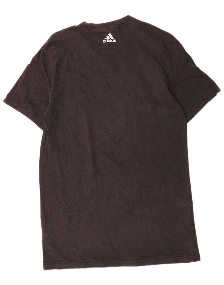 Ανδρικό γραφικό T-Shirt Adidas Top Μεσαίο μαύρο βαμβακερό