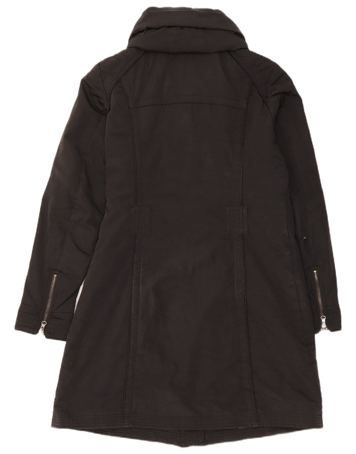 TRUSSARDI JEANS Γυναικείο παλτό αντιανεμικό IT 44 Μεσαίο μαύρο πολυεστέρα