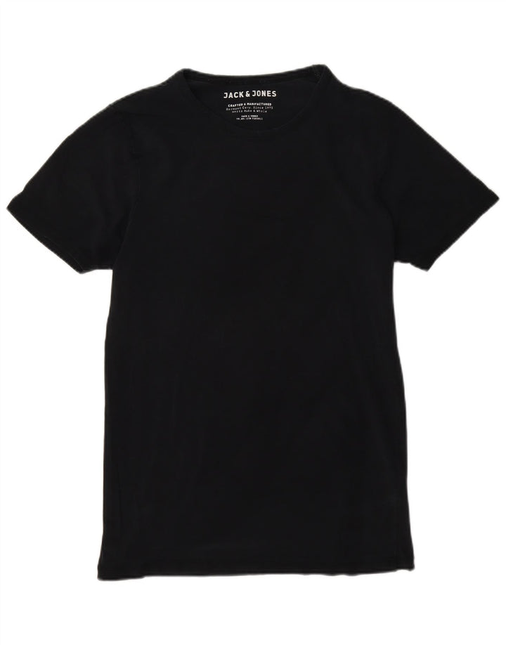 Jack & Jones Ανδρικό T-Shirt Top από μεσαίο ναυτικό μπλε βαμβακερό
