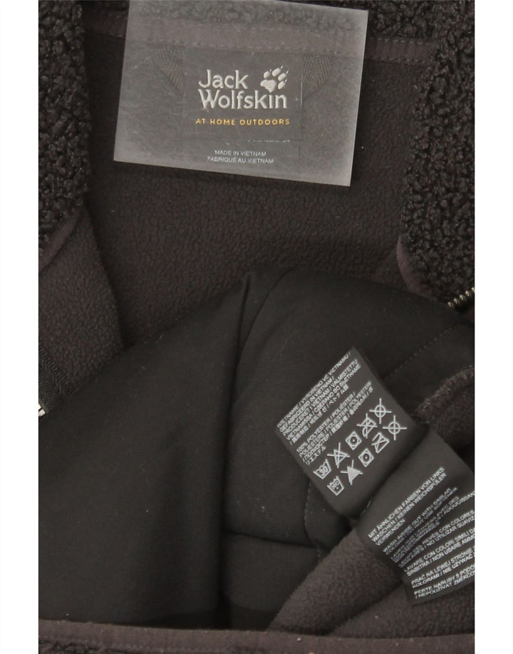 Jack Wolfskin γυναικείο πανωφόρι φλις μεγάλου μεγέθους UK 6 XS γκρι πολυεστέρας