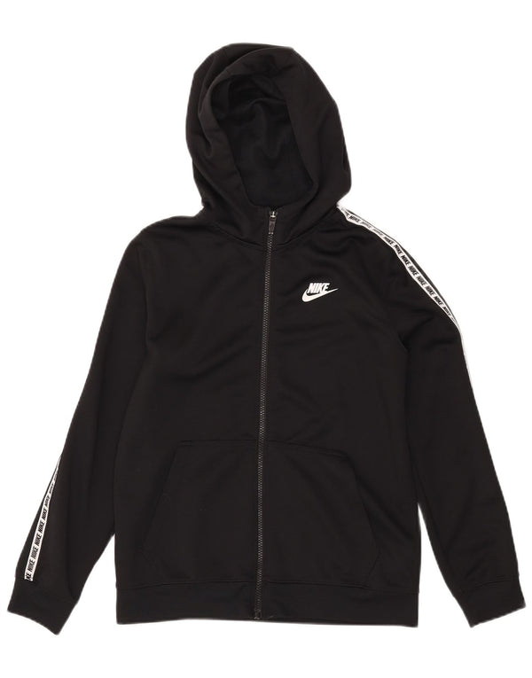 Γραφικό πουλόβερ Nike Boys με κουκούλα 12-13 ετών Μεγάλο μαύρο χρώμα
