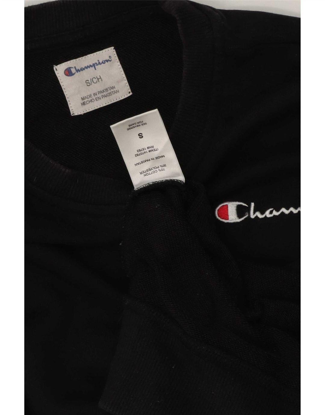 Ανδρικό φούτερ Champion Jumper Μικρό μαύρο βαμβακερό