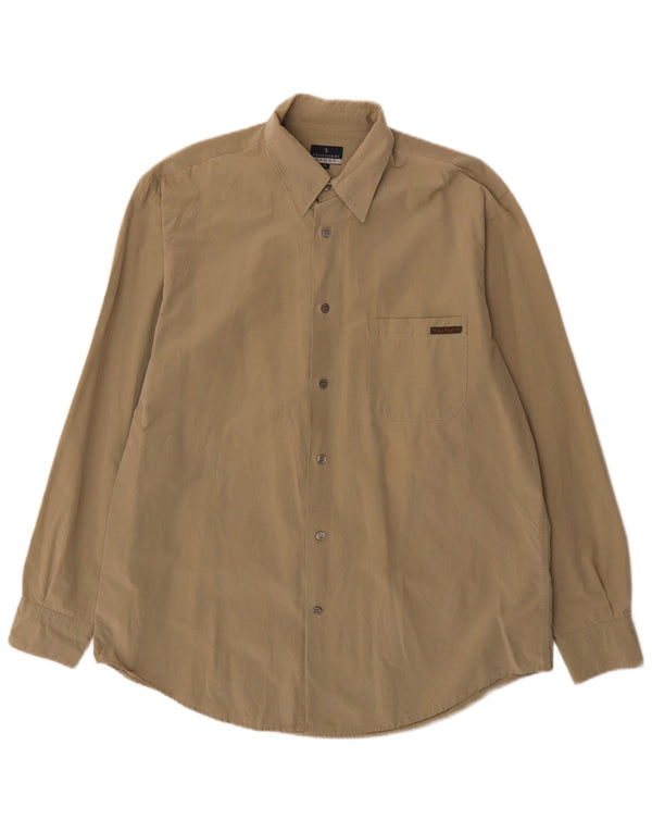 Ανδρικό πουκάμισο Trussardi Regular Fit XL Khaki