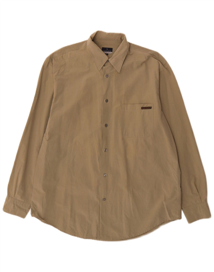 Ανδρικό πουκάμισο Trussardi Regular Fit XL Khaki