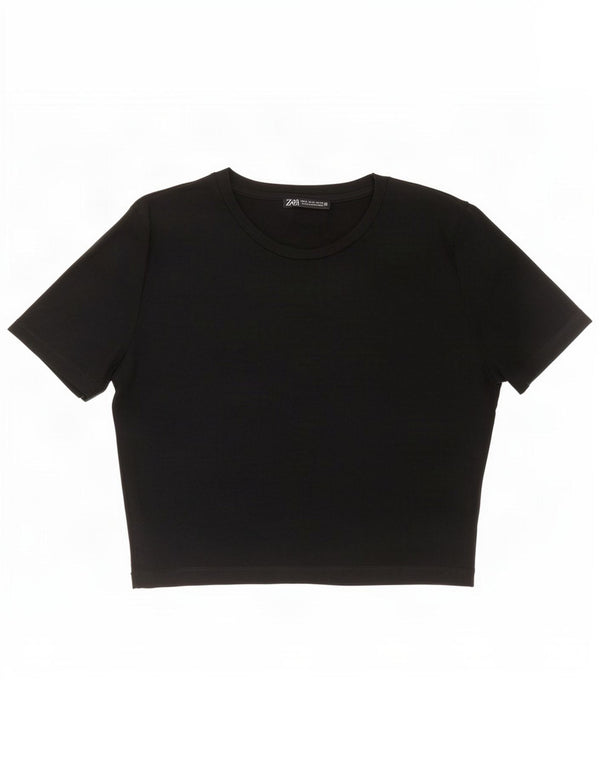 Zara Γυναικείο T-Shirt Top UK 16 Large Black