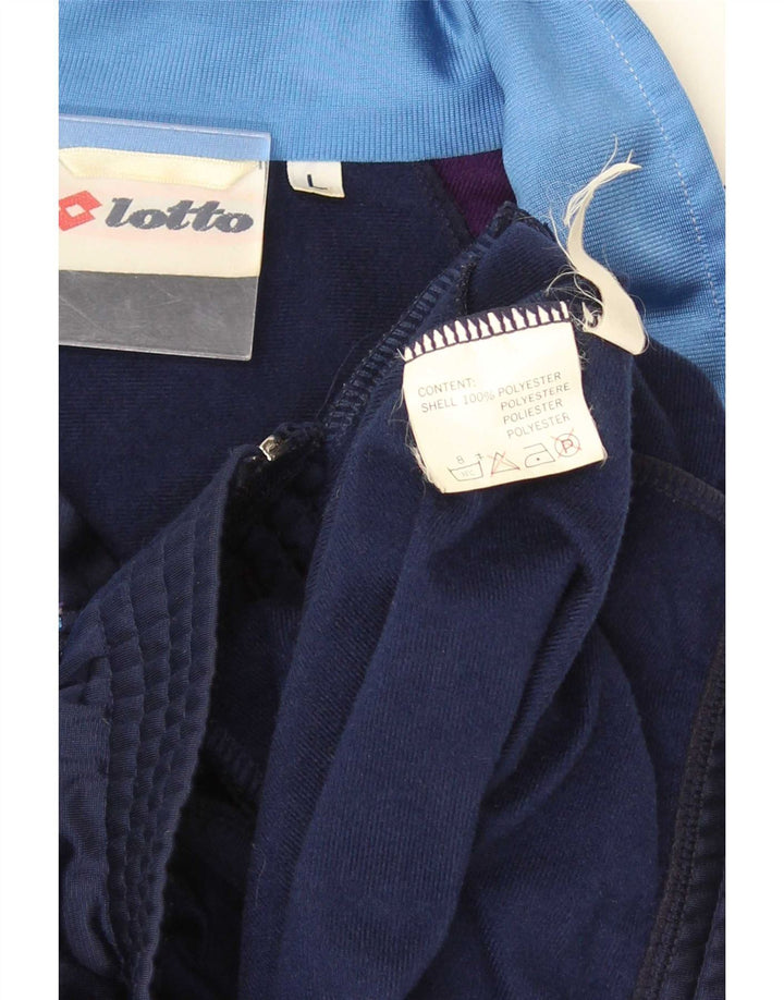 Ανδρική αθλητική φόρμα Lotto Top Jacket Large Navy Blue Colourblock Polyester