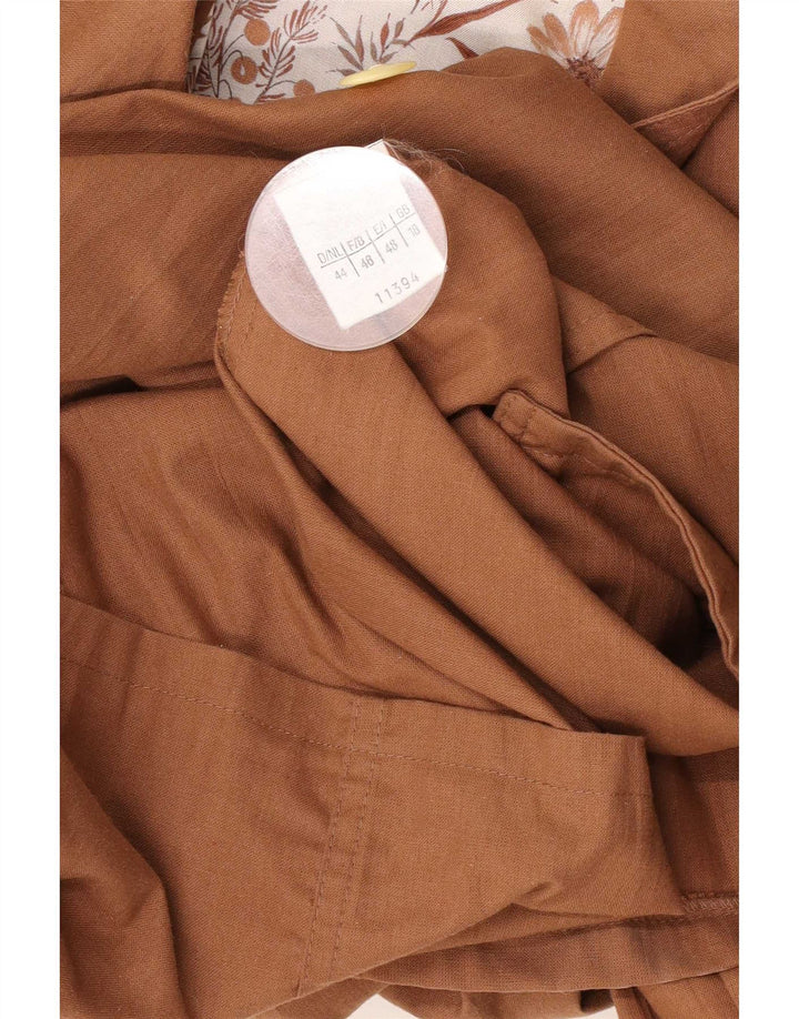 Vintage γυναικείο διπλό μπουφάν σακάκι UK 18 XL καφέ βαμβακερό