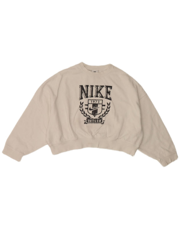 Nike Girls Oregon Crop Oversized Φούτερ Jumper 12-13 ετών μεγάλο λευκό