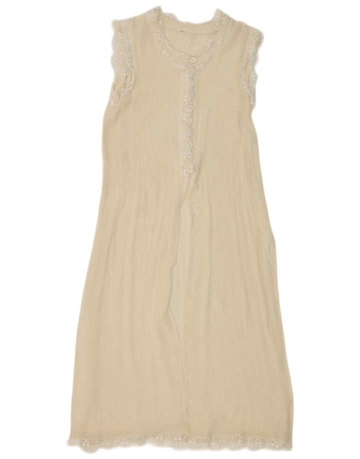 Vintage γυναικείο φόρεμα UK 10 Small Off White