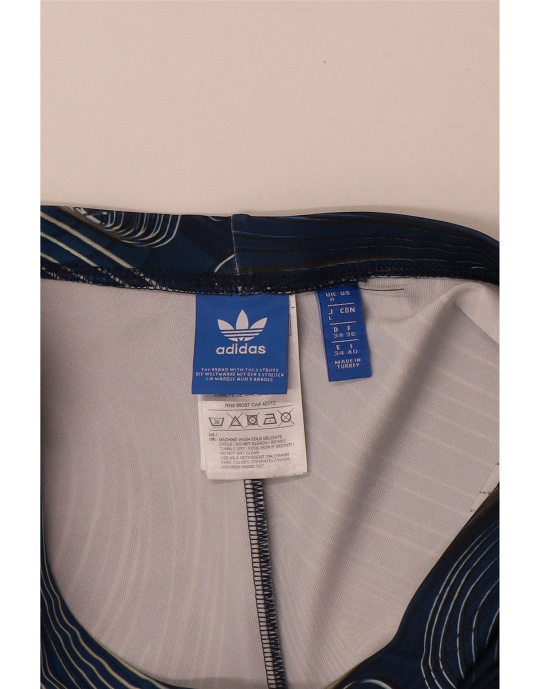 Γυναικείο κολάν Adidas Abstract Pattern UK 8 Small Navy Blue Polyester