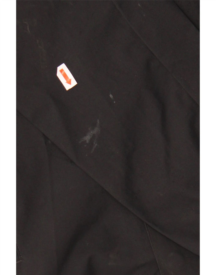 ADIDAS Boys Hooded Windbreaker Jacket 9-10 Years Black Polyester