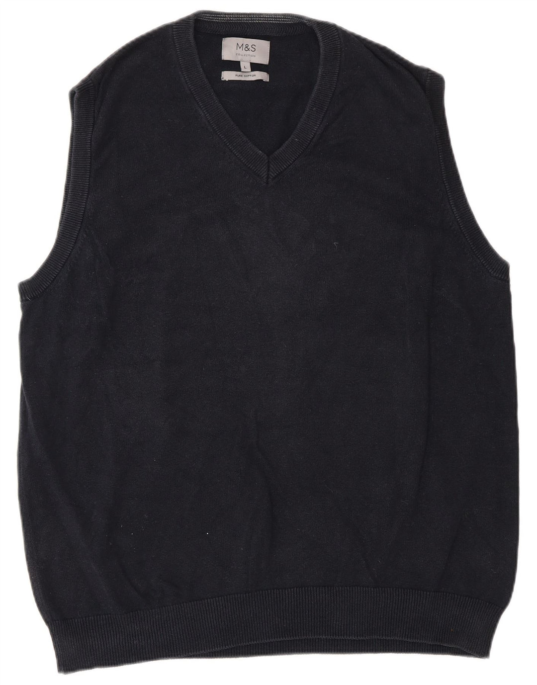 Marks & Spencer Ανδρικό γιλέκο Tank Top Large Navy Blue Cotton