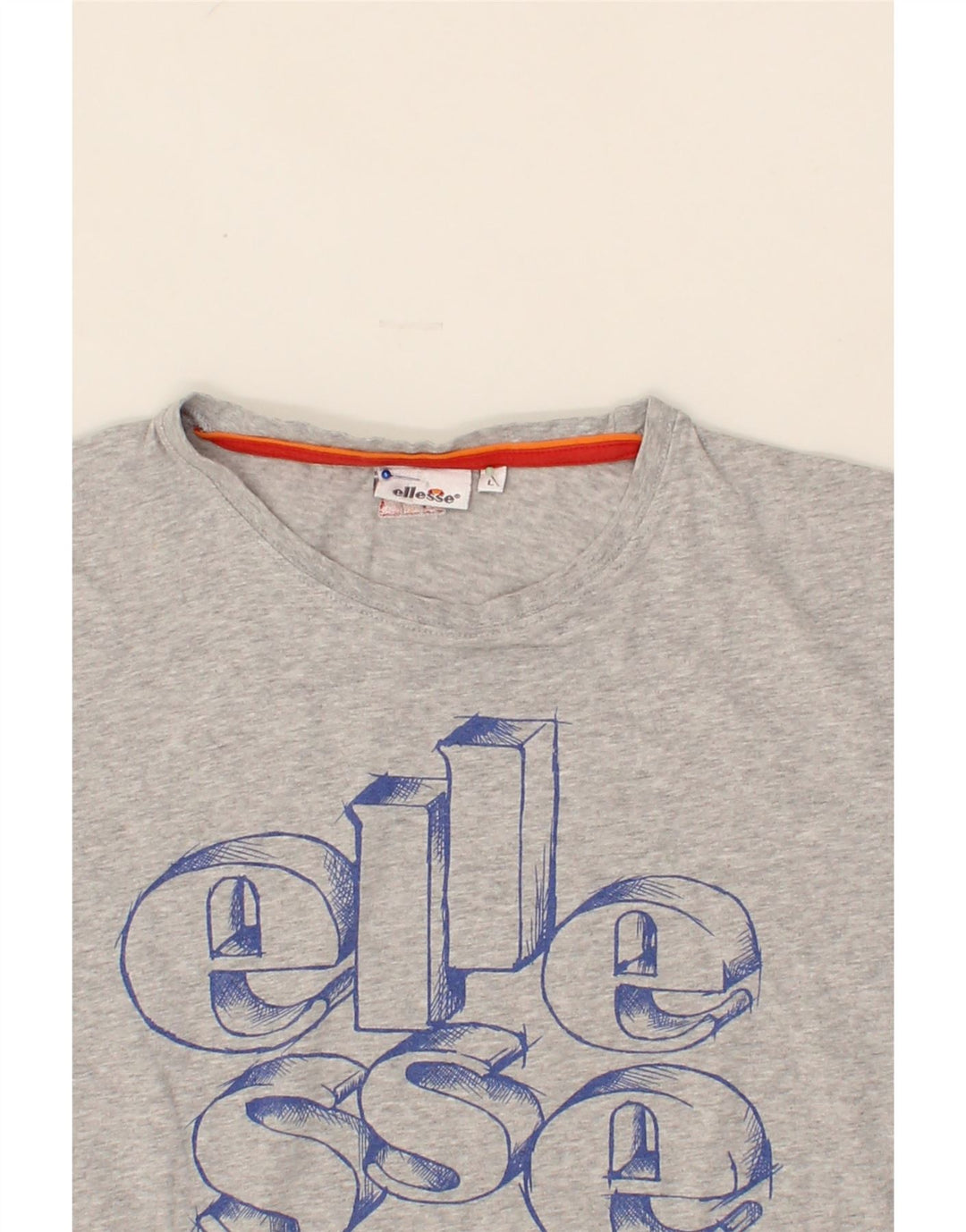 ELLESSE Womens Graphic T-Shirt Top UK 16 Large Grey Vintage Ellesse and Second-Hand Ellesse from Messina Hembry 