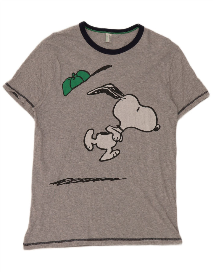 Γραφικό T-shirt Benetton Ανδρικά Peanuts Top Medium Grey