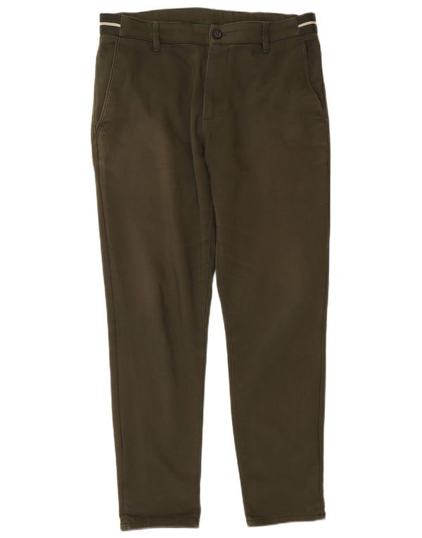 Zara Ανδρικό Παντελόνι Chino Slim Small W30 L28 Χακί Βαμβακερό