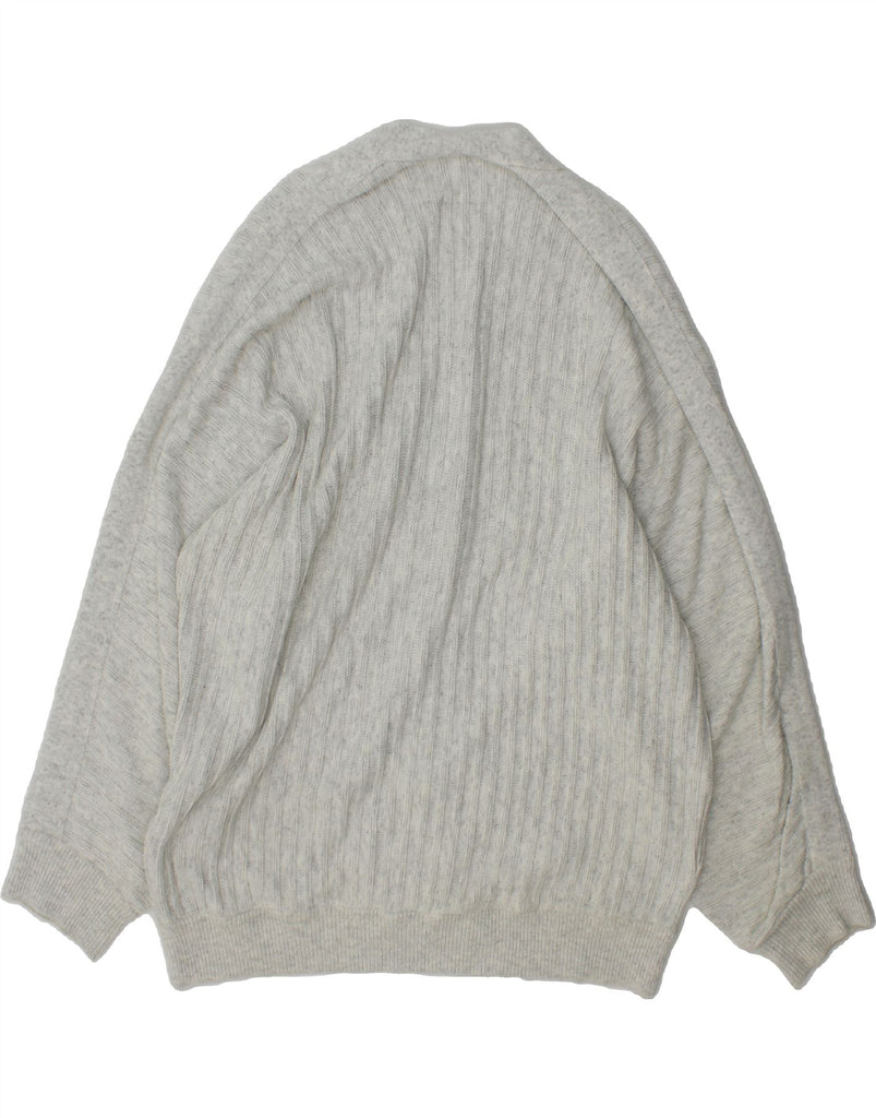 CARLO COLUCCI Mens Loose Fit Cardigan Sweater IT 50 Medium Grey Flecked Vintage Carlo Colucci and Second-Hand Carlo Colucci from Messina Hembry 