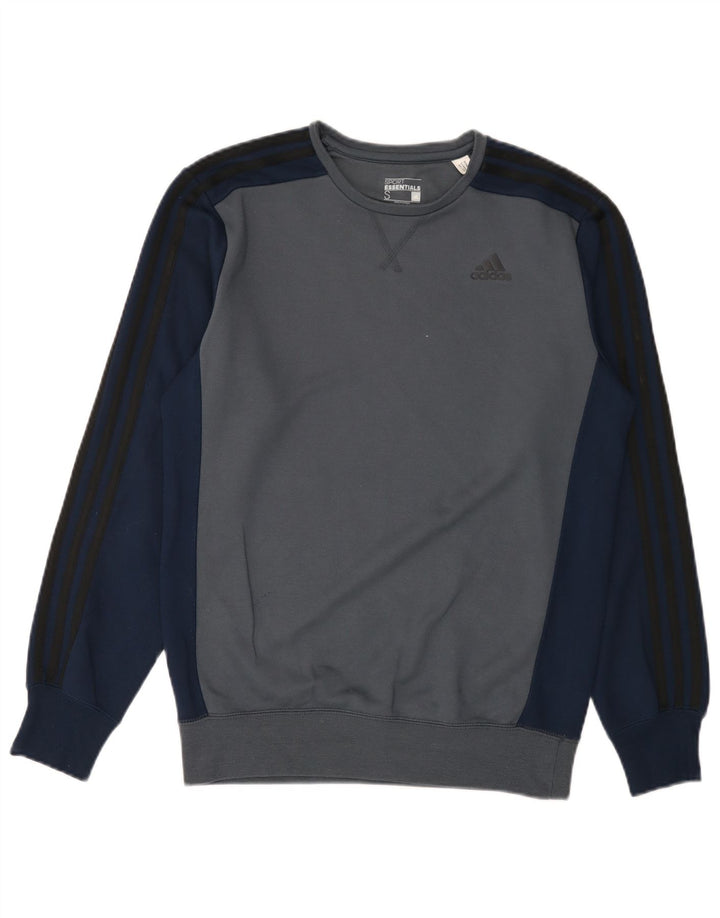 Adidas Ανδρικό φούτερ Climalite Jumper Small Blue Colourblock Polyester