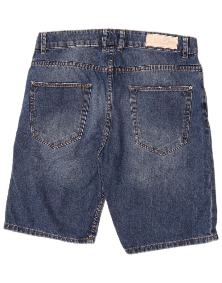 Zara Ανδρικό τζιν σορτς EU 42 μεγάλο W32 Μπλε βαμβακερό