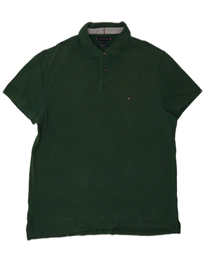 Tommy Hilfiger Ανδρικό πουκάμισο Polo με κανονική εφαρμογή XL Πράσινο