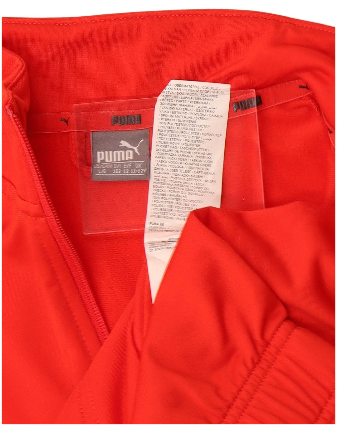 Μπουφάν Puma Boys αθλητική φόρμα 11-12 ετών Κόκκινο πολυεστέρας