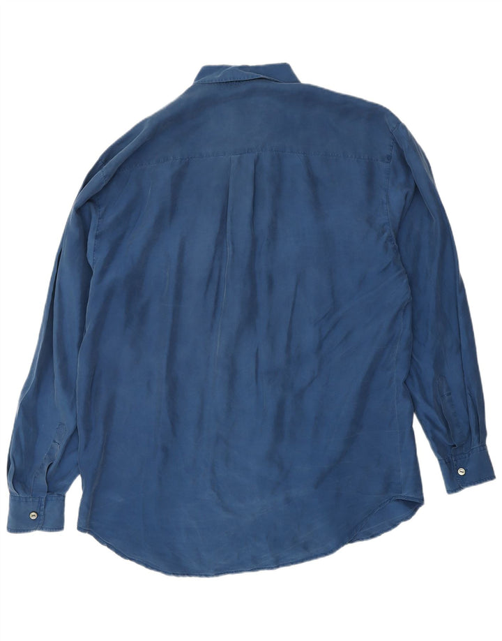 Ανδρικό πουκάμισο VINTAGE Μεσαίο Μπλε Μεταξωτό
