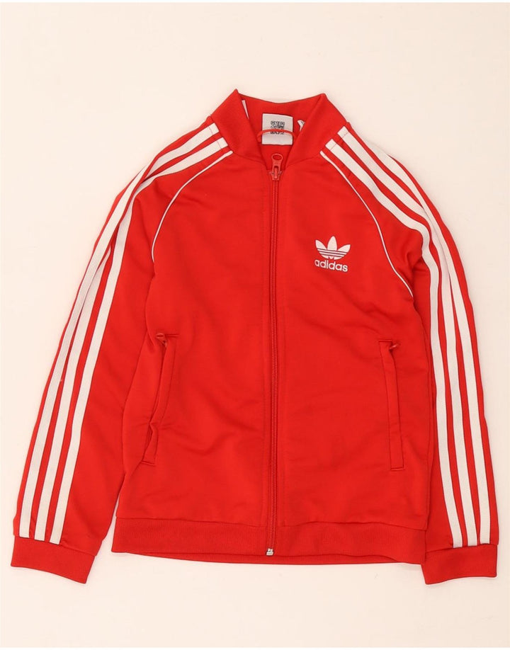 Κορίτσια αθλητική φόρμα Adidas Top Jacket 7-8 Years Red Polyester